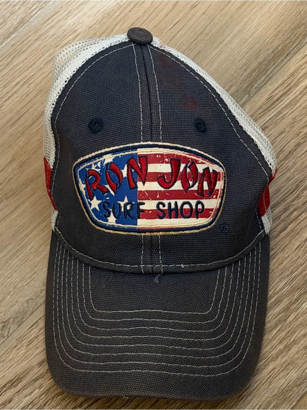 Ron Jon Surf Shop Americana Flag Patriotic Surfer Trucker Hat Beach Cap